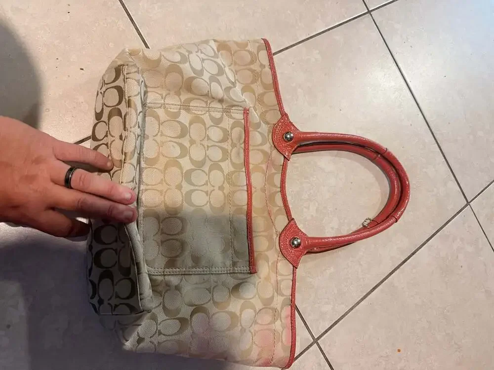 Coach Signature Floral Applique Bleecker Satchel Bag F16276